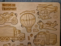 Puzzle moyens de transport