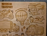 Puzzle moyens de transport