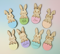 Oeufs lapins personnalisés à suspendre