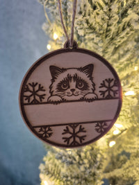 Boule de Noël chat