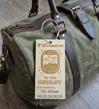 Tag bagage en bois