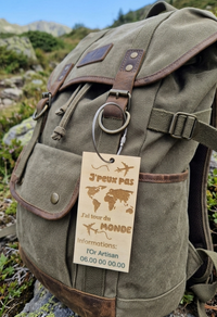 Tag bagage en bois