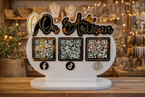Présentoir QR code réseaux sociaux