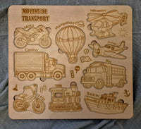 Puzzle moyens de transport