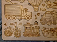 Puzzle moyens de transport