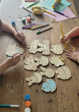 Lot de 10 figurines de Pâques à colorier et décorer